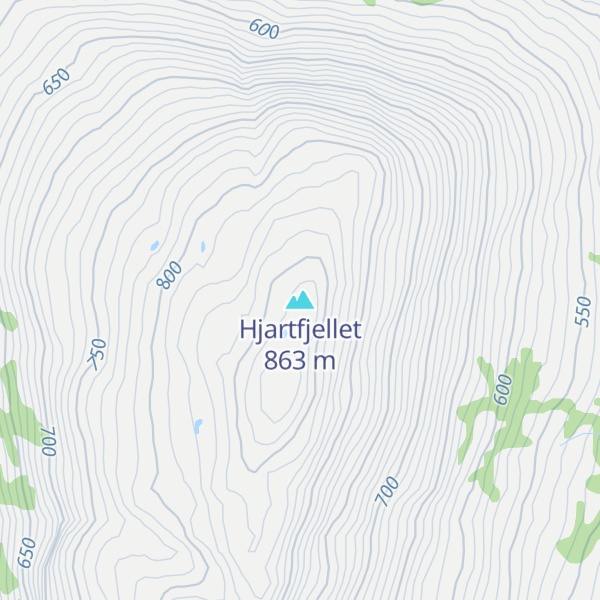 Map of Hjartfjellet