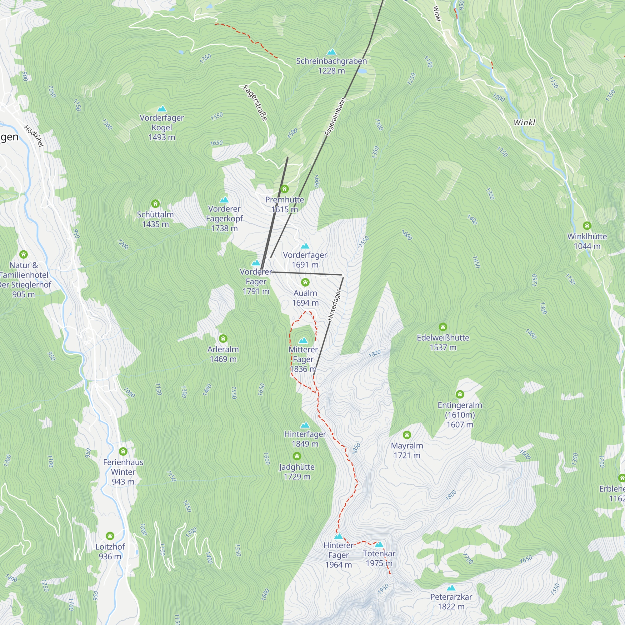 Trinkeralm map