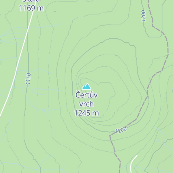 Map of Čertův vrch