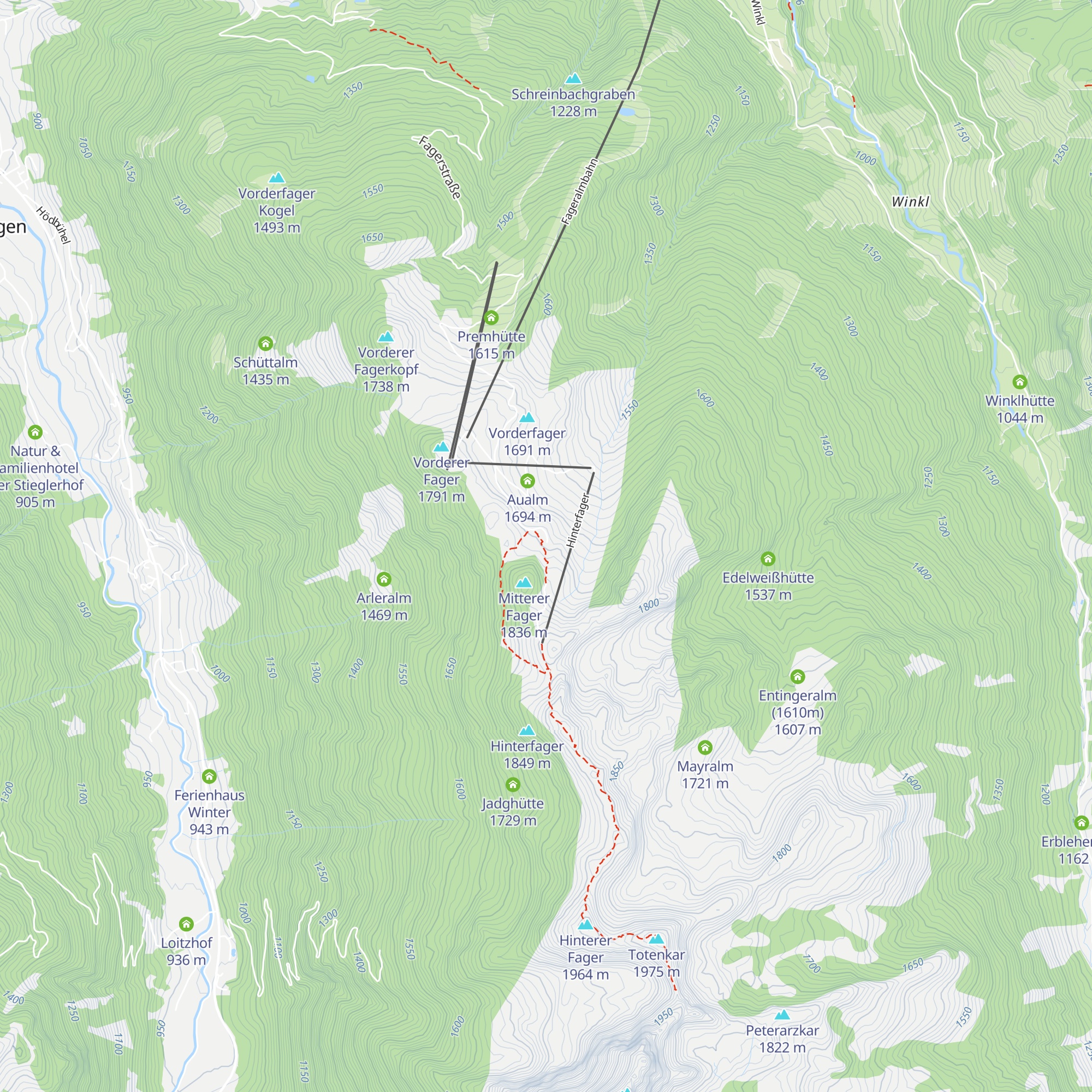 Zeffereralm map