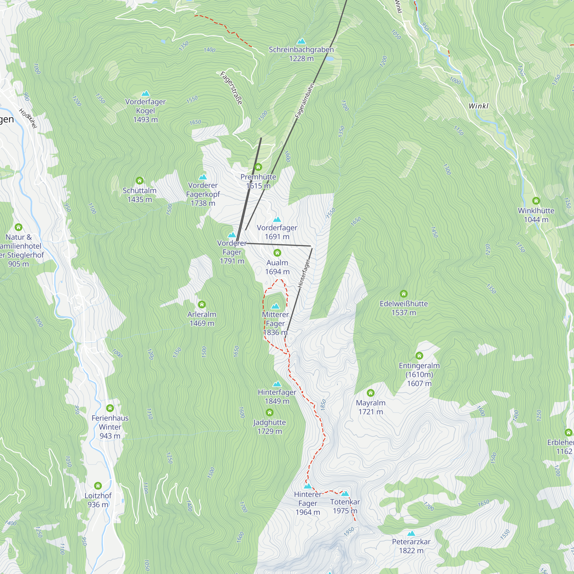 Zeffereralm map