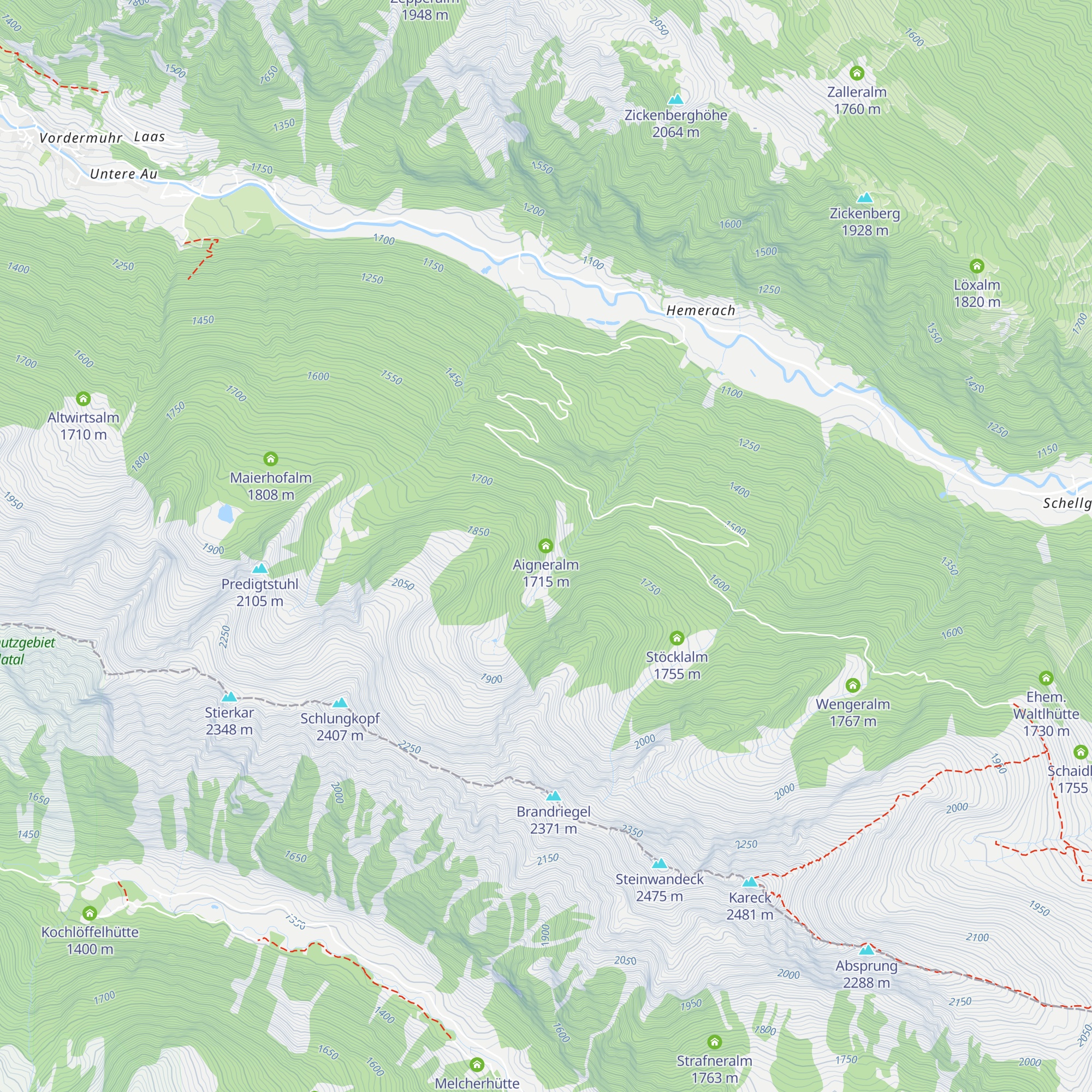 Aigneralm map