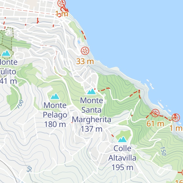 Map of Monte Santa Margherita