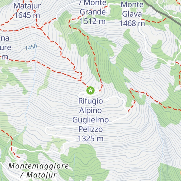 Map of Rifugio Alpino Guglielmo Pelizzo