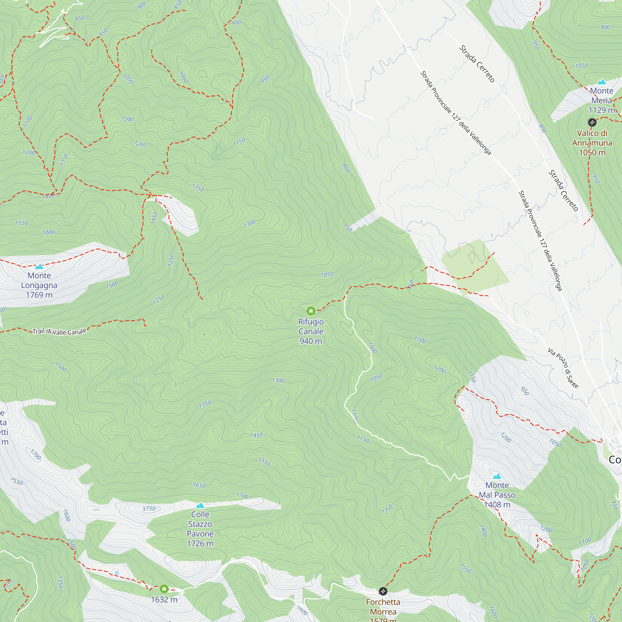Rifugio Canale map