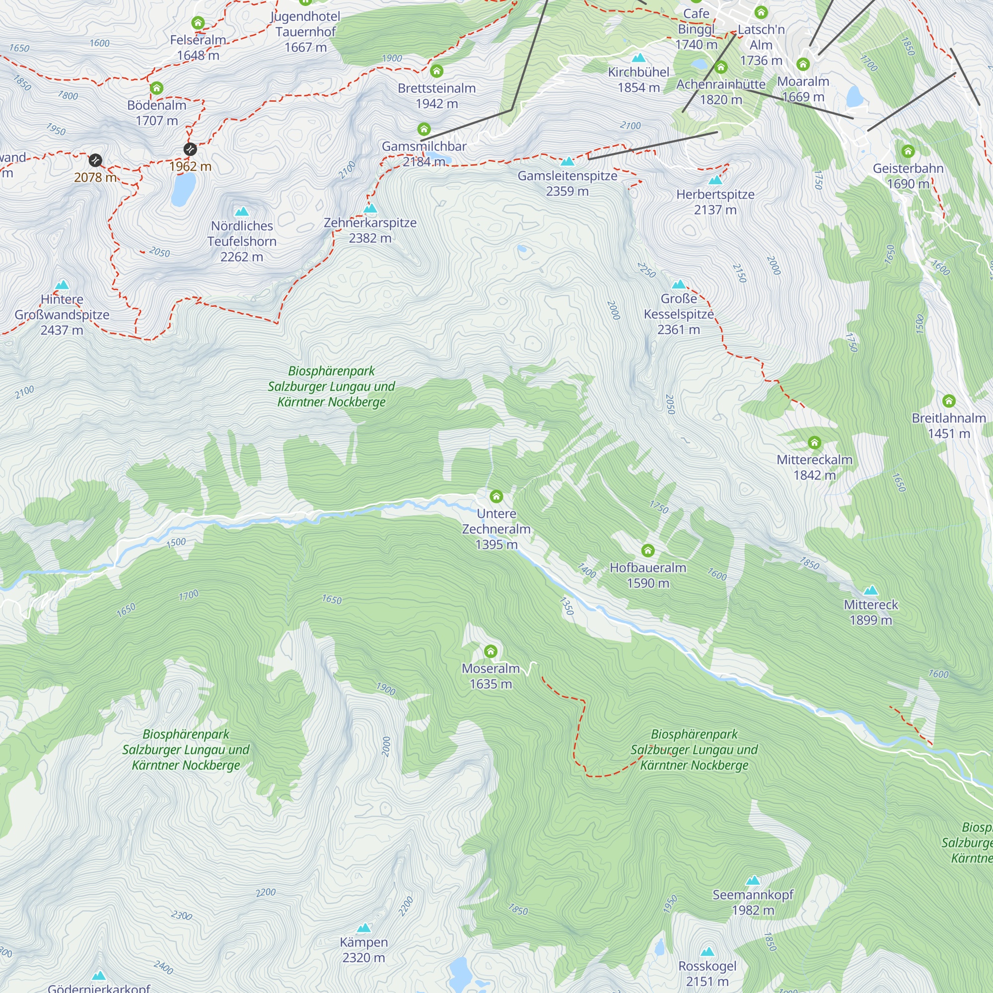 Untere Zechneralm map