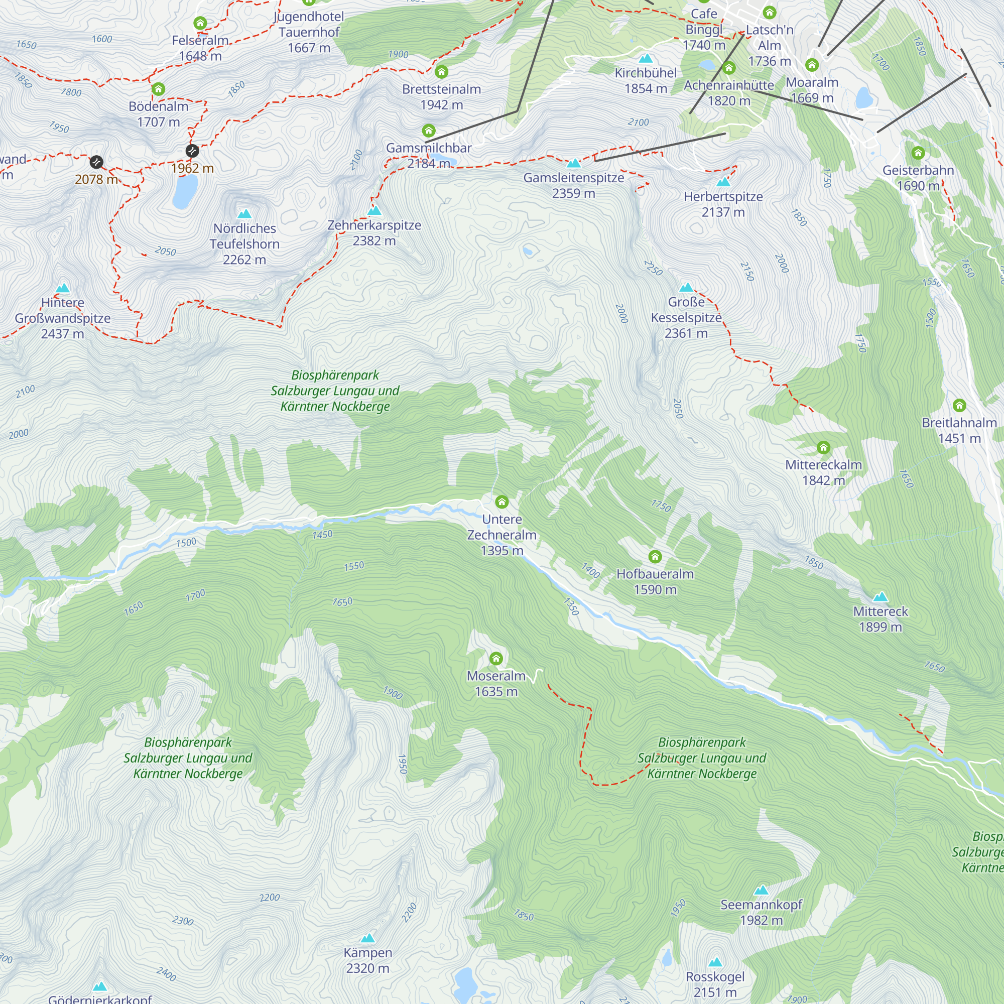 Untere Zechneralm map