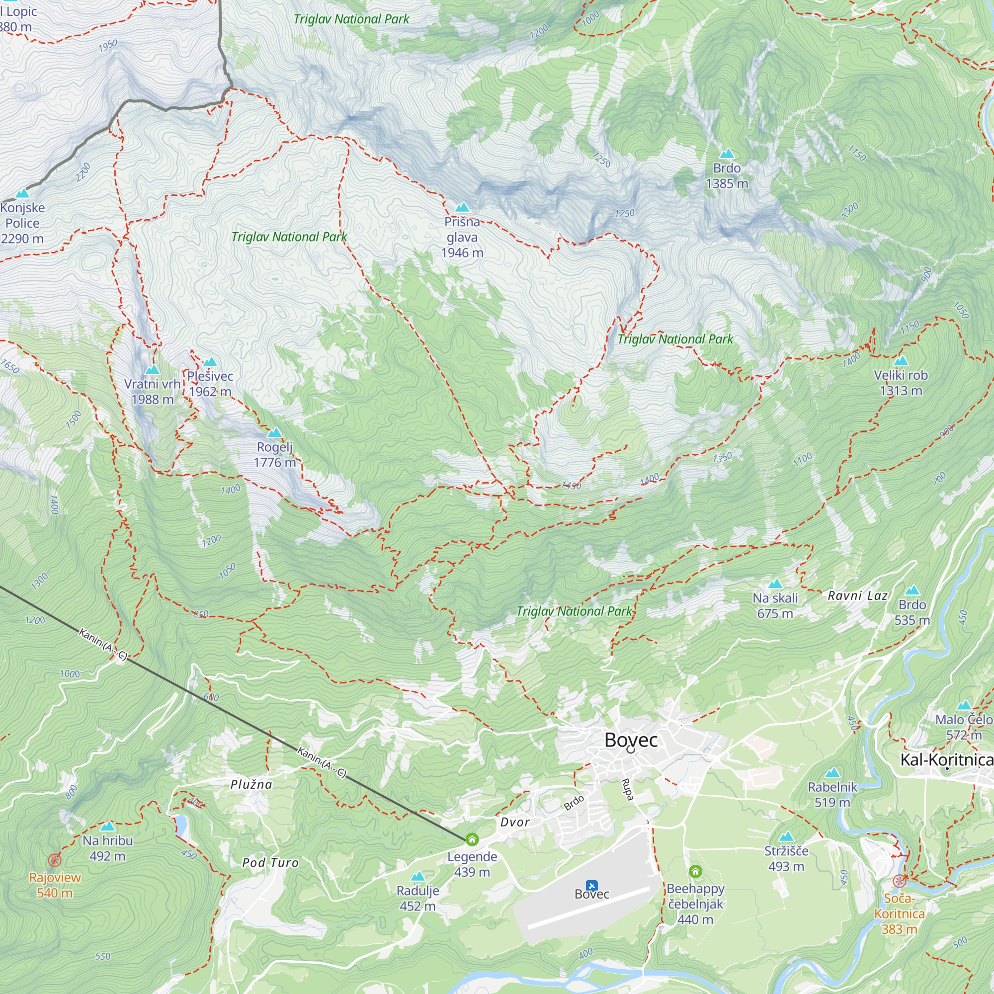Lovska koča na Planini Goričica map