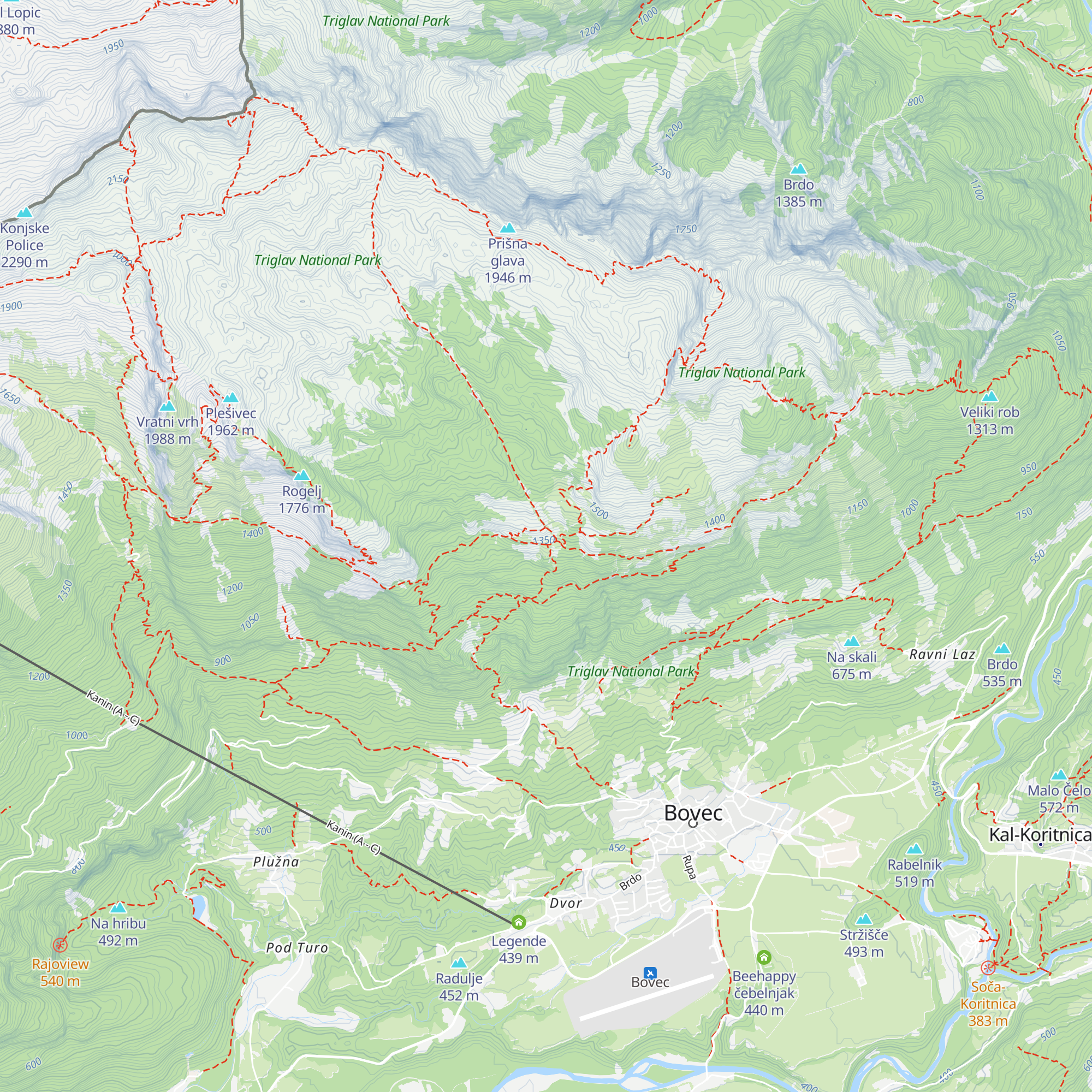 Lovska koča na Planini Goričica map