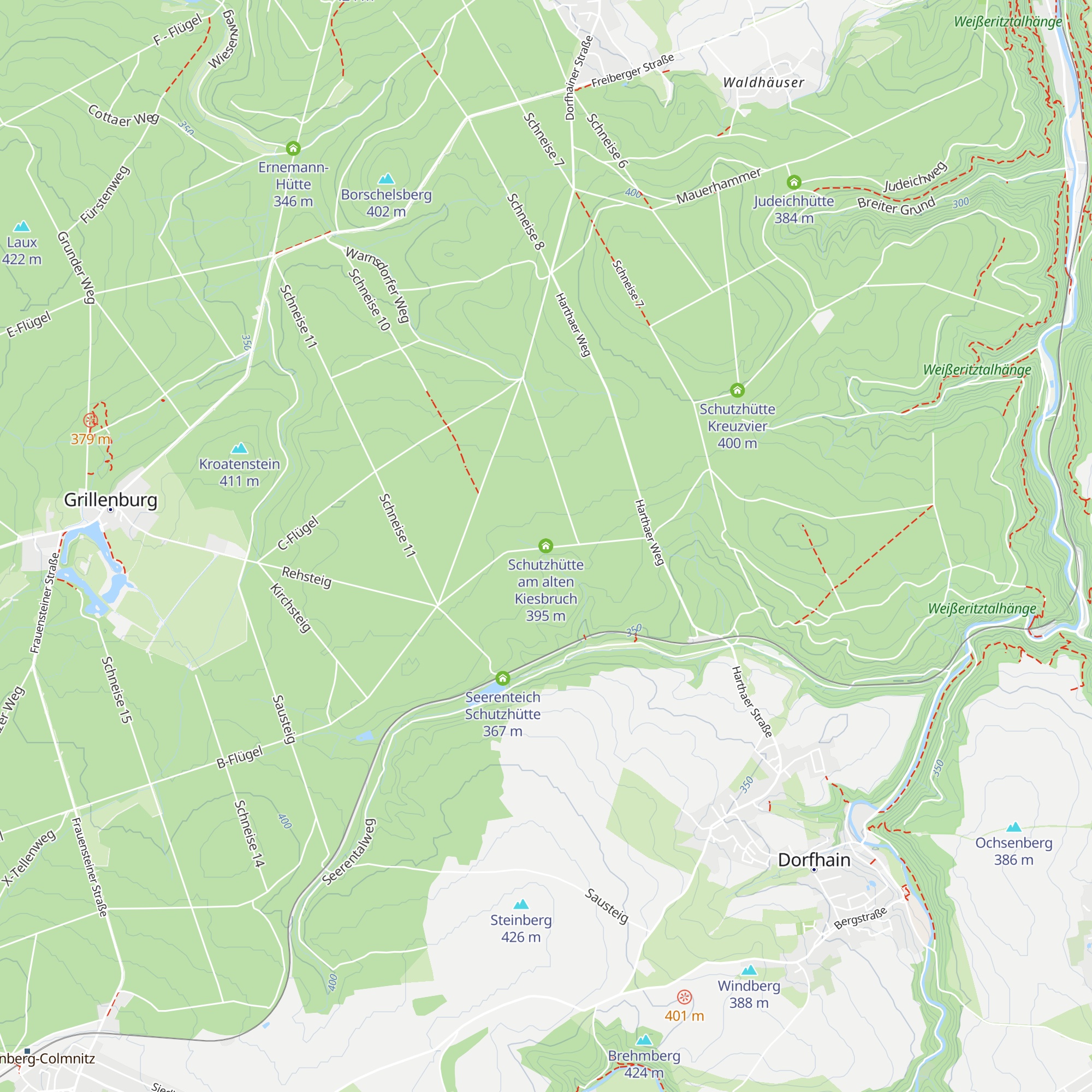 Schutzhütte am alten Kiesbruch map