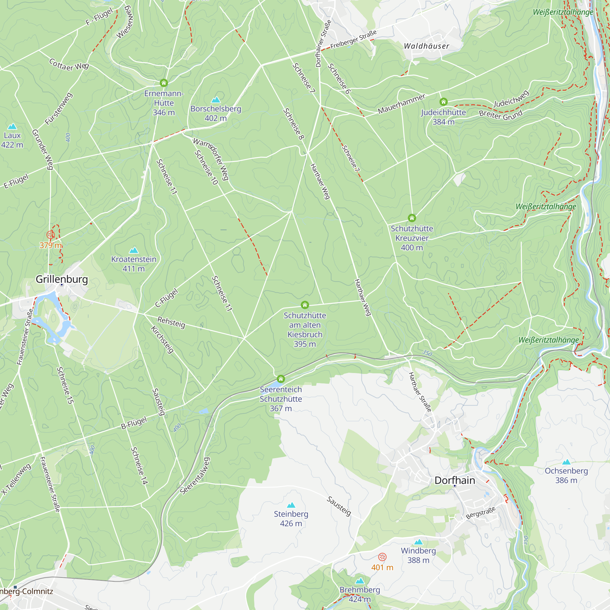 Schutzhütte am alten Kiesbruch map