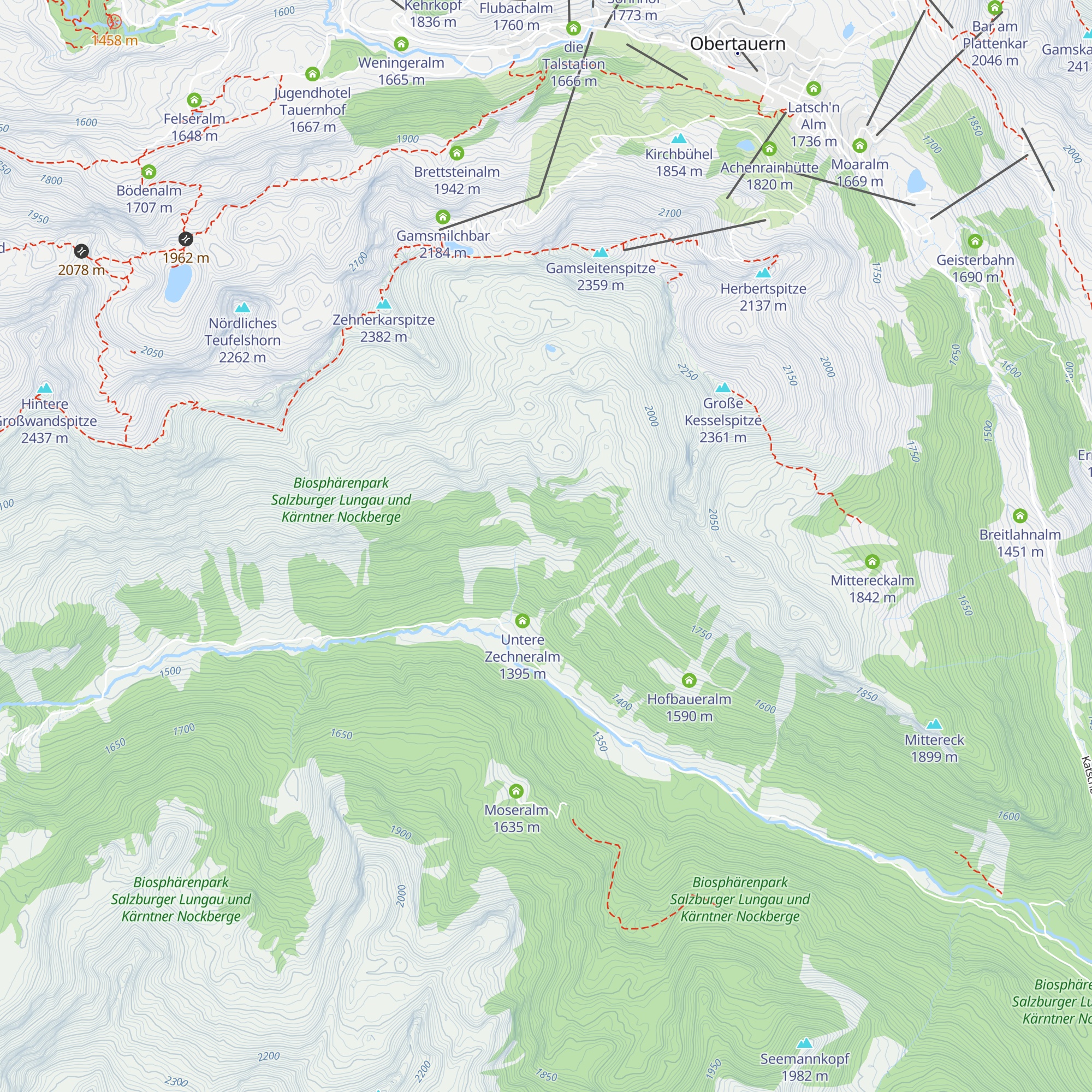 Obere Zechneralm map