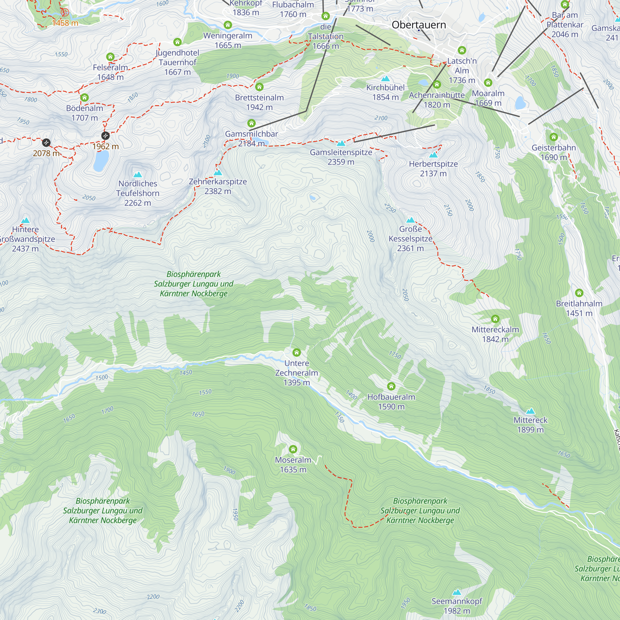 Obere Zechneralm map