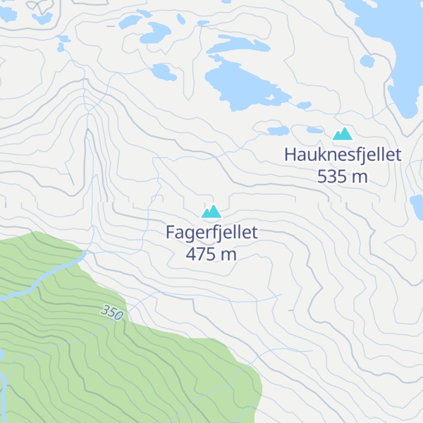 Map of Fagerfjellet