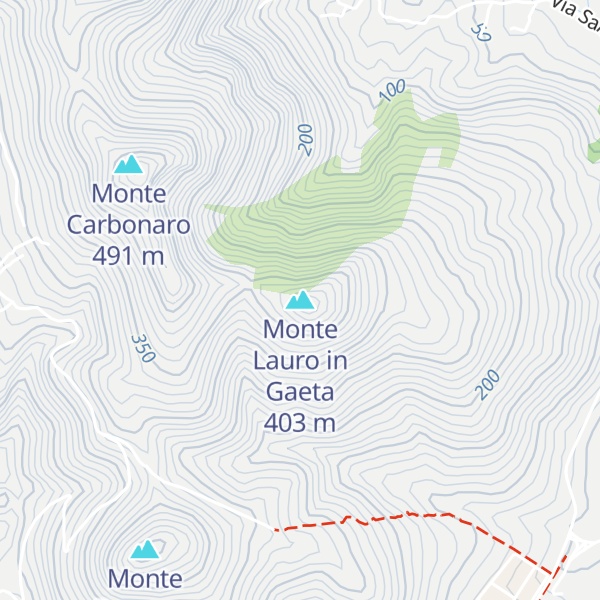 Map of Monte Lauro in Gaeta
