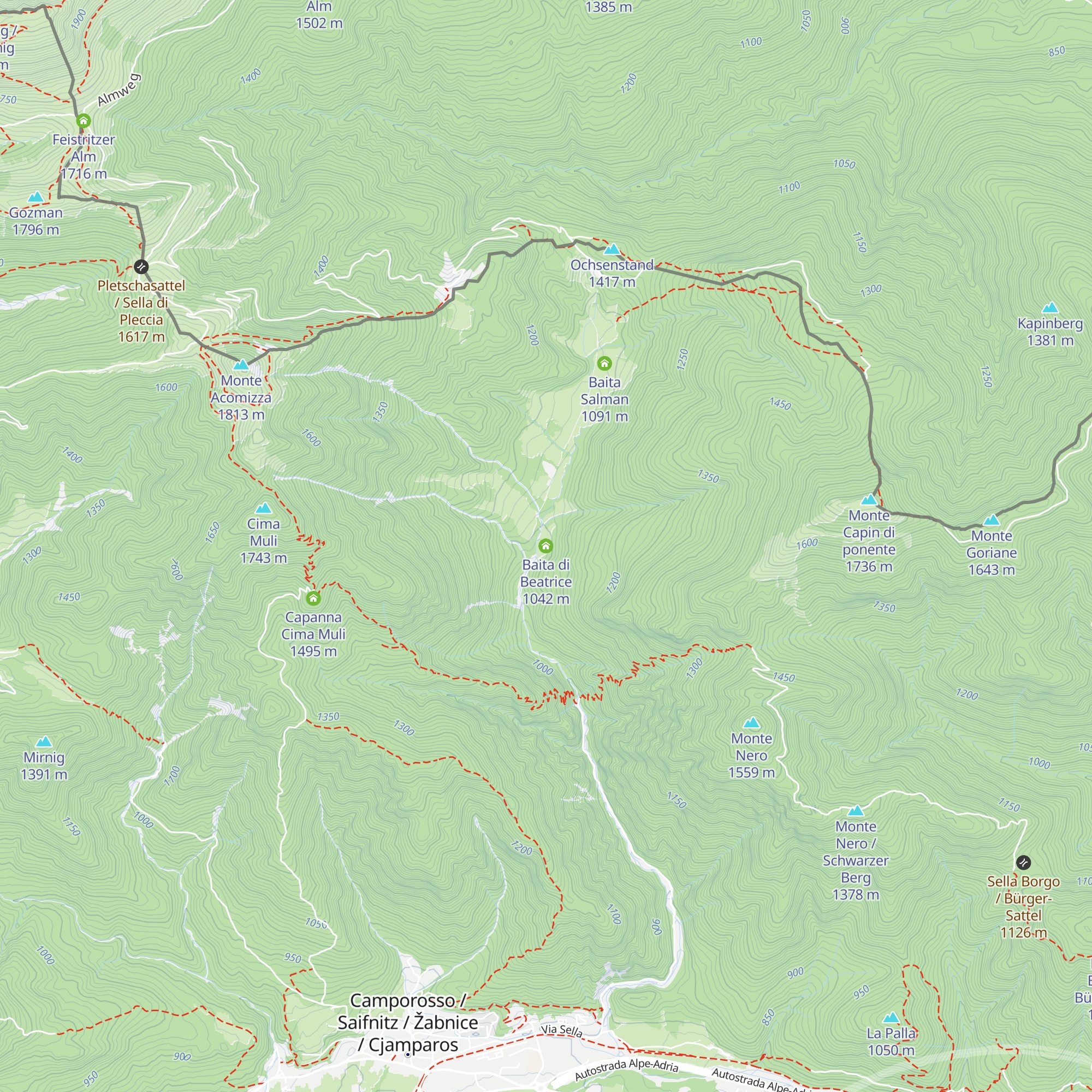 Baita di Beatrice map