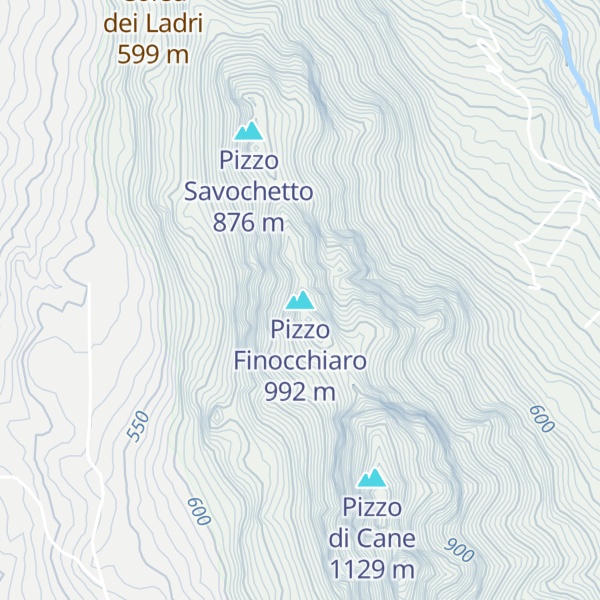 Map of Pizzo Finocchiaro