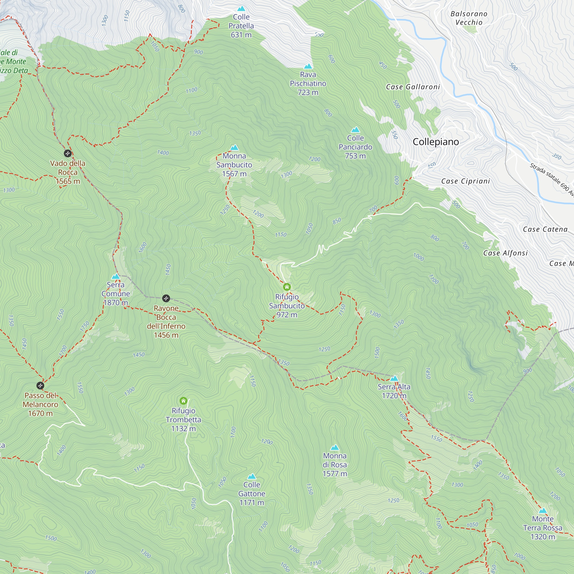 Rifugio Sambucito map