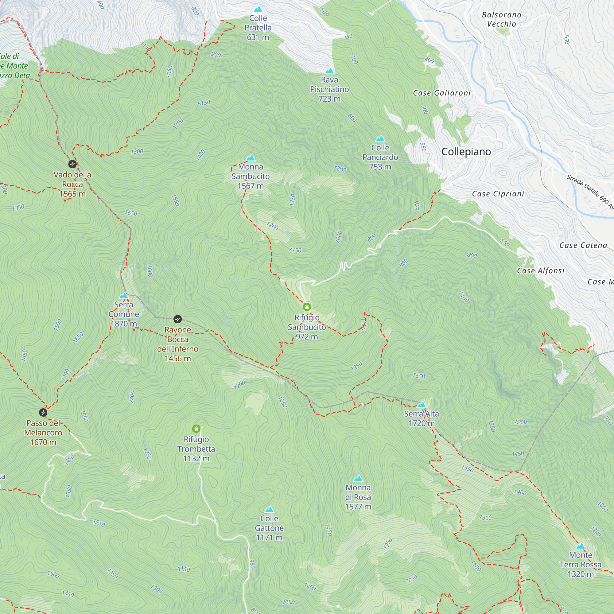 Rifugio Sambucito map