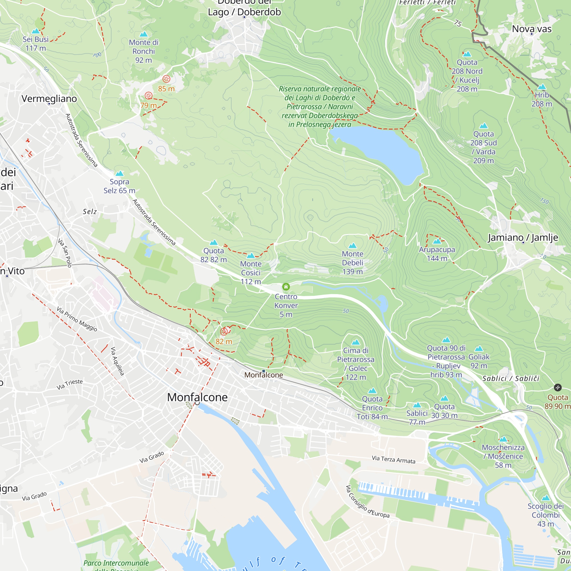 Centro Visite Pietrarossa map