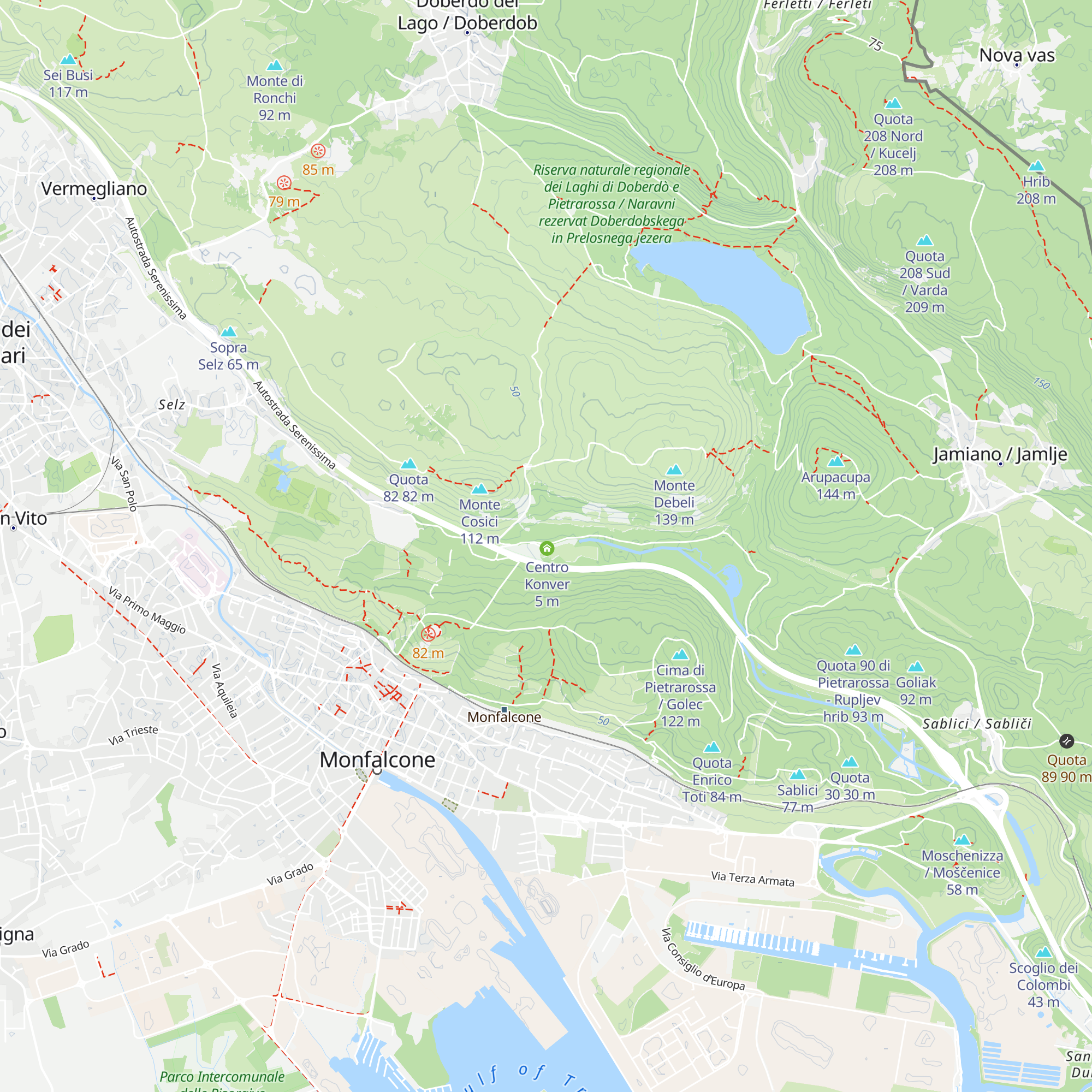 Centro Visite Pietrarossa map