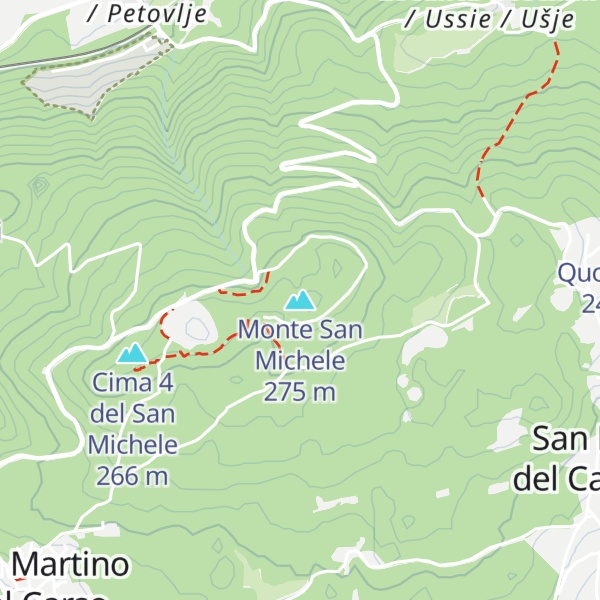 Map of Monte San Michele