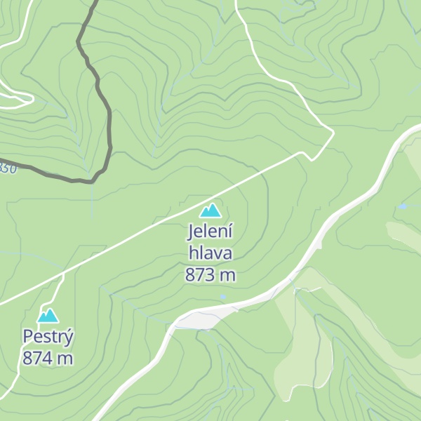 Map of Jelení hlava
