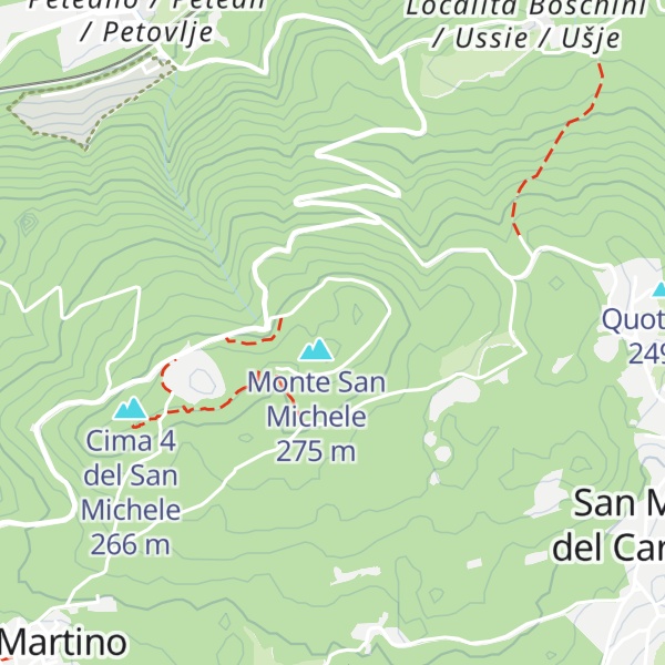 Map of Cima 1 del San Michele
