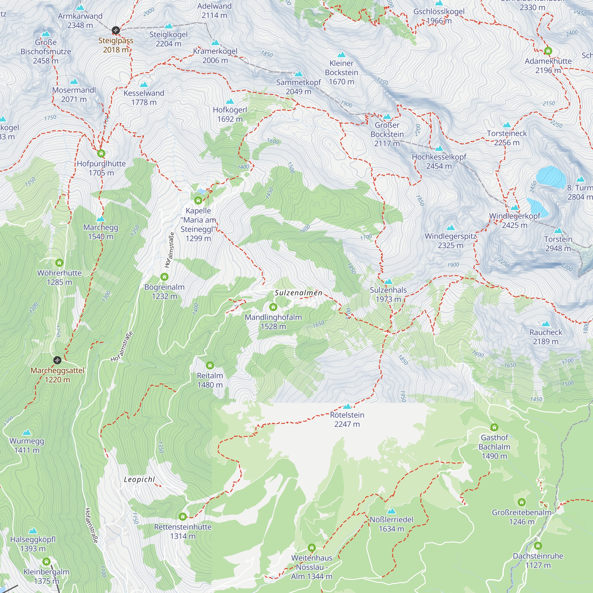 Krahlehenhütte map