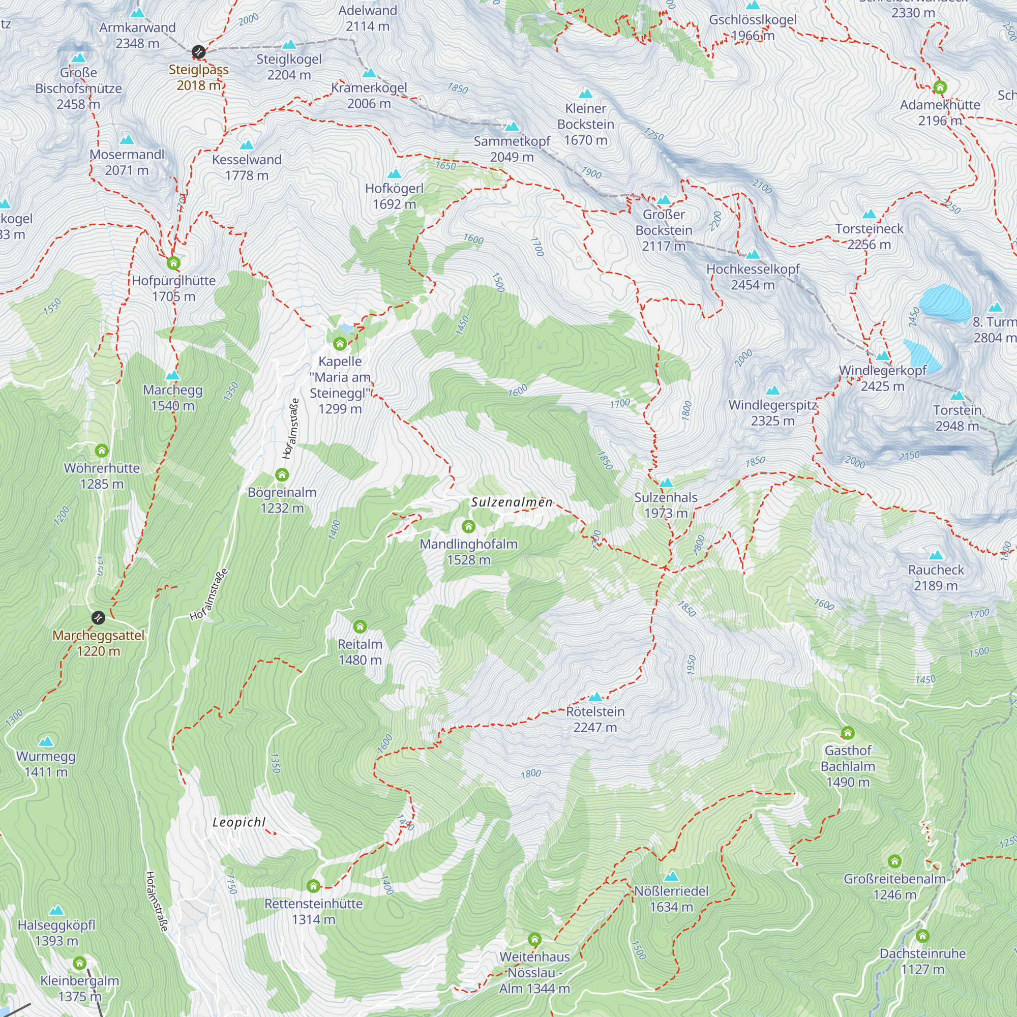 Krahlehenhütte map