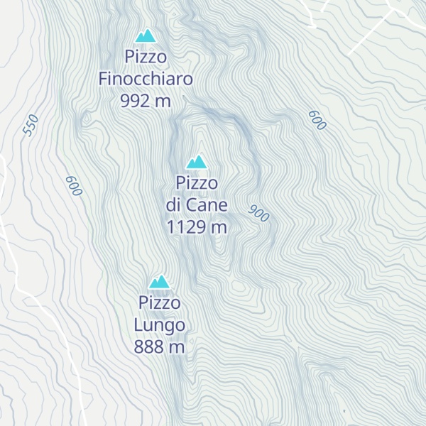 Map of Pizzo del Leone