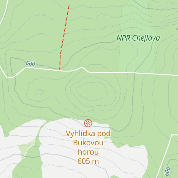 Map of Buková hora
