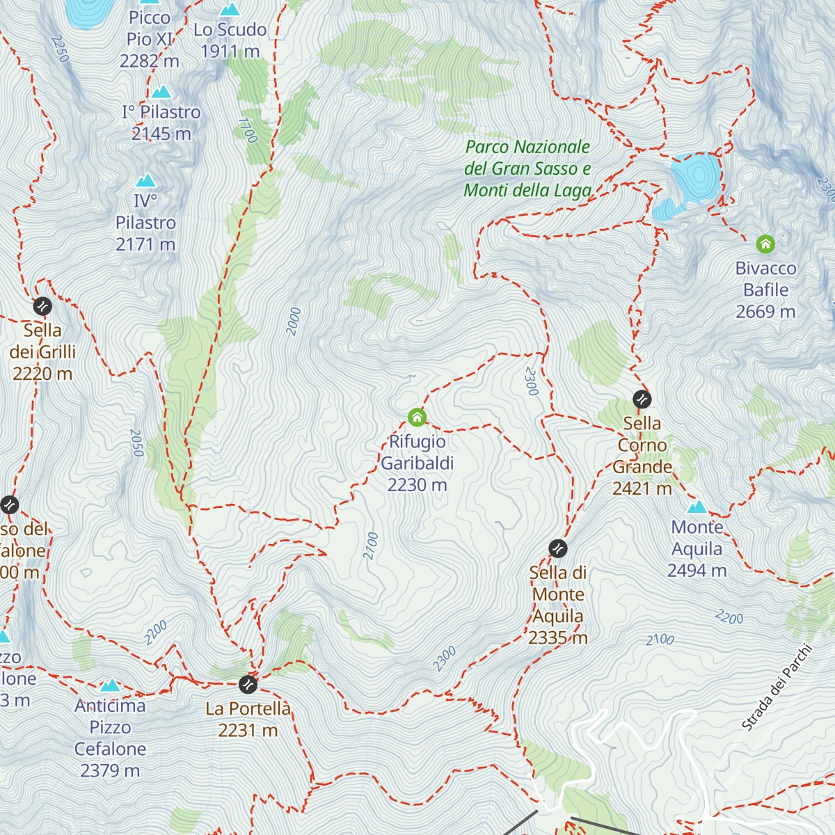 Rifugio Garibaldi map
