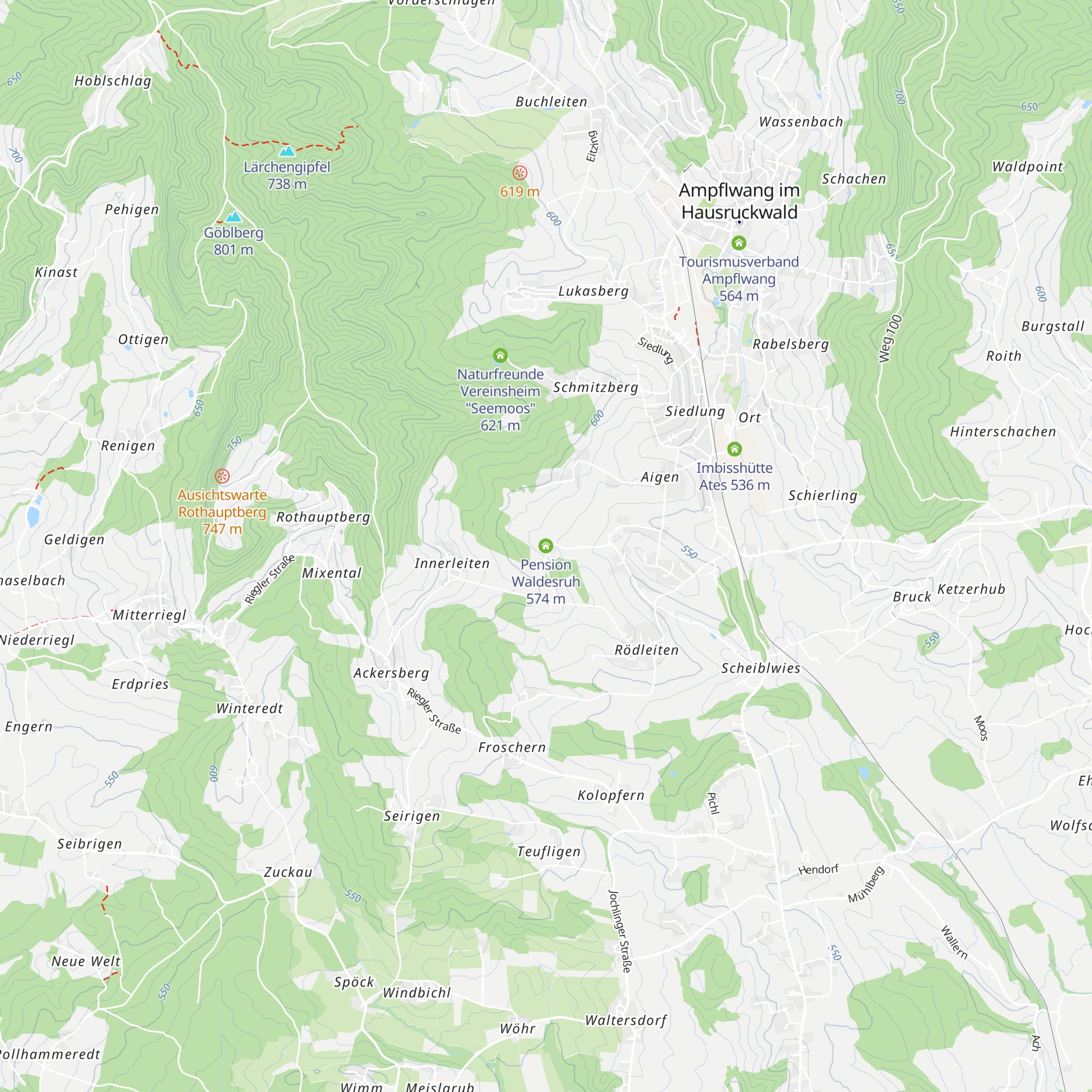 Pension Waldesruh map