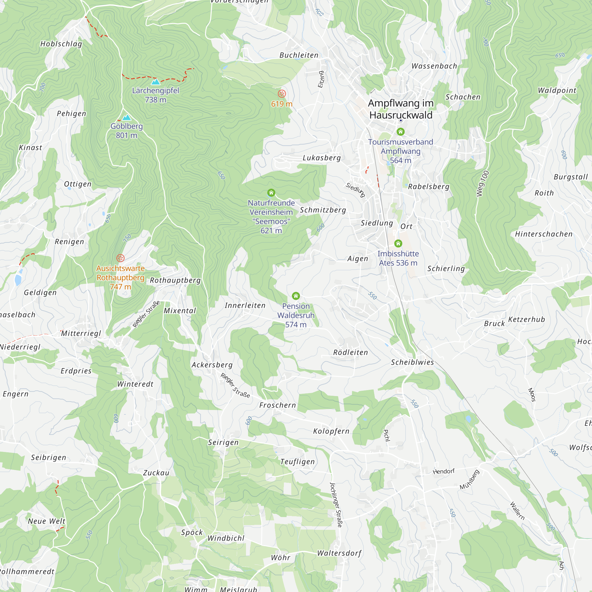 Pension Waldesruh map