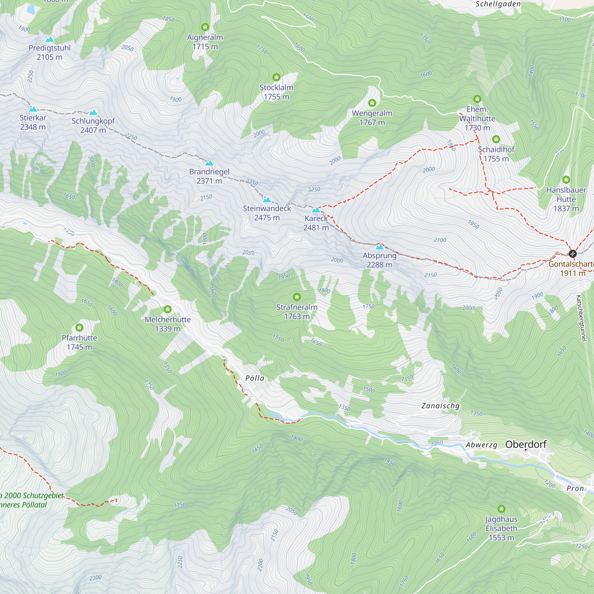 Strafneralm map