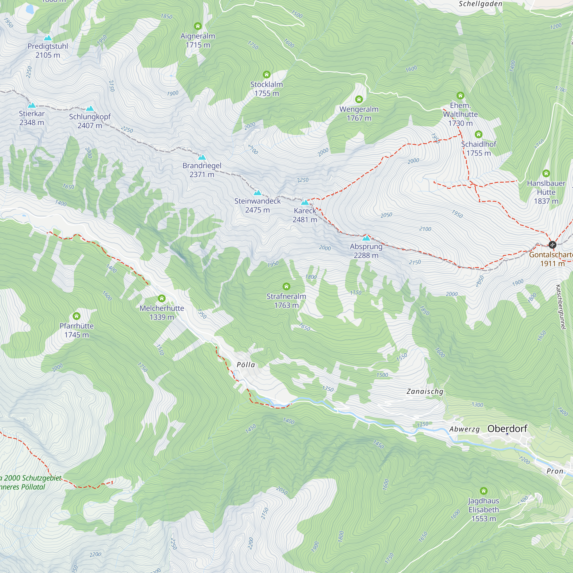 Strafneralm map