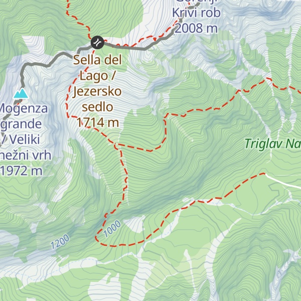 Map of Lovska koča pod Jerebico