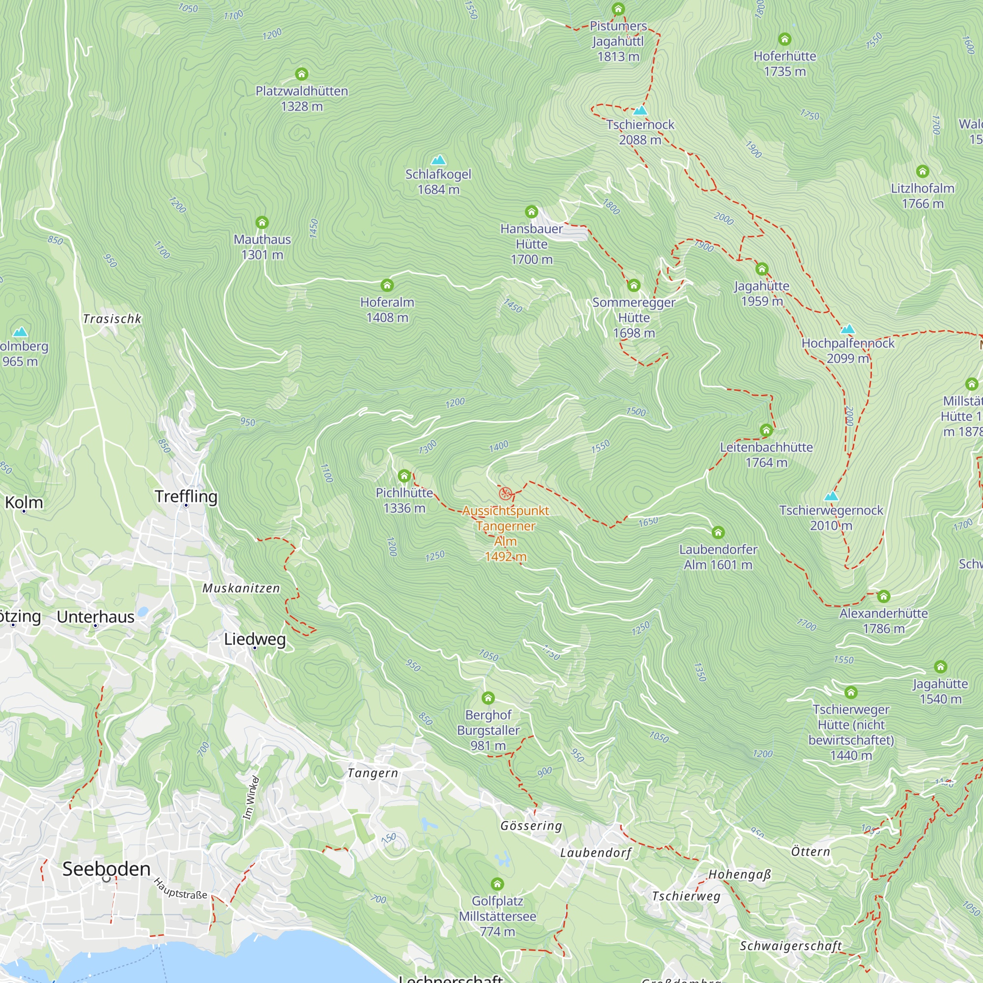Tangerner Alm map