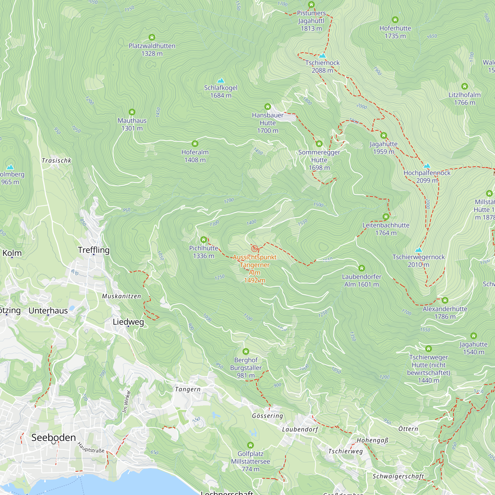 Tangerner Alm map
