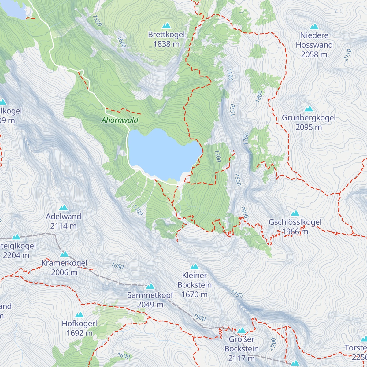 Hohe Holzmeister Alm map