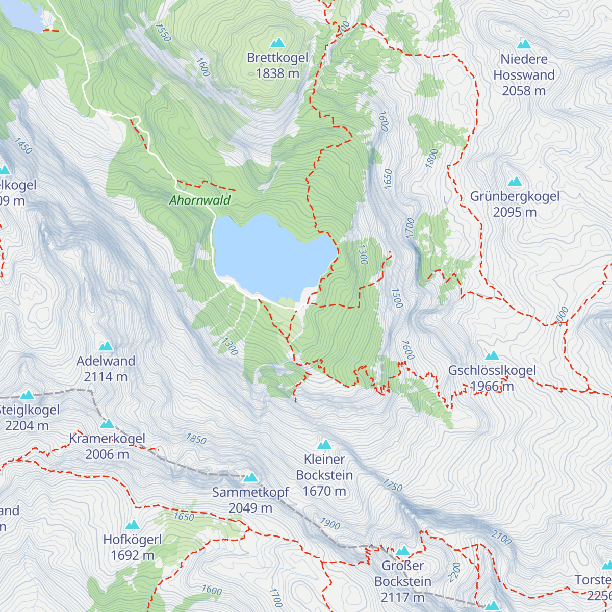 Hohe Holzmeister Alm map