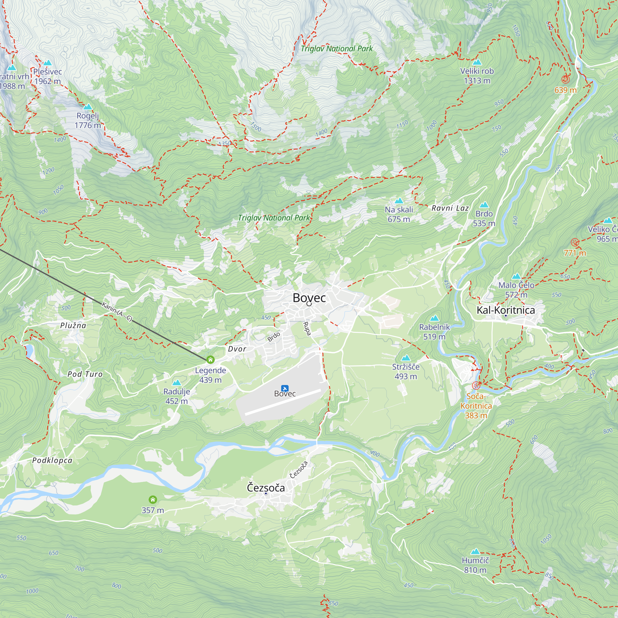 Tourist information center Bovec map