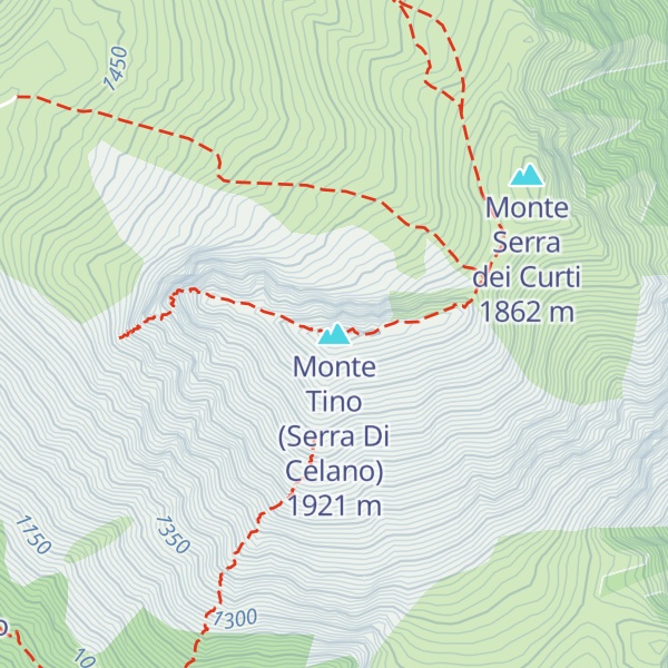 Map of Monte Tino (Serra Di Celano)