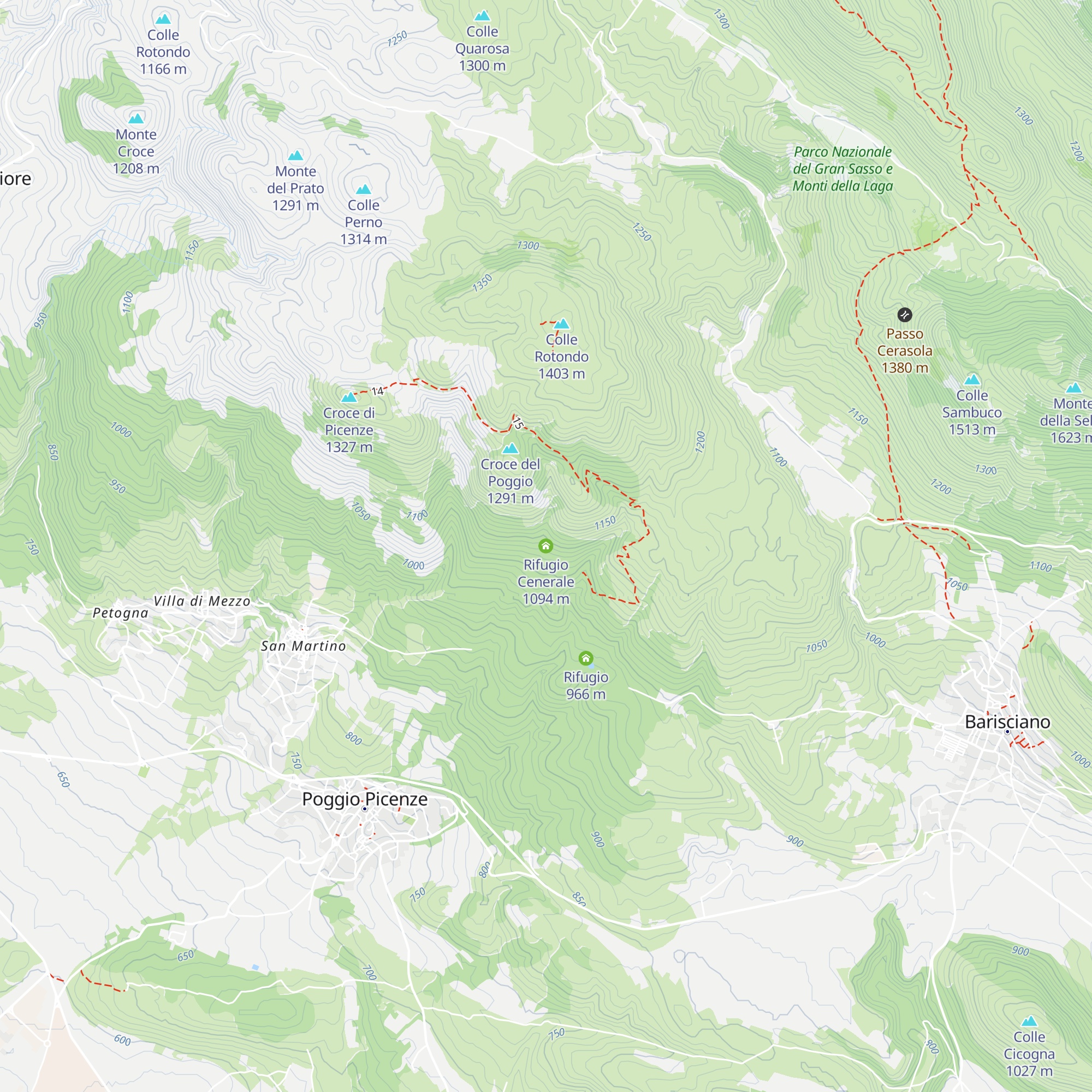 Rifugio Cenerale map