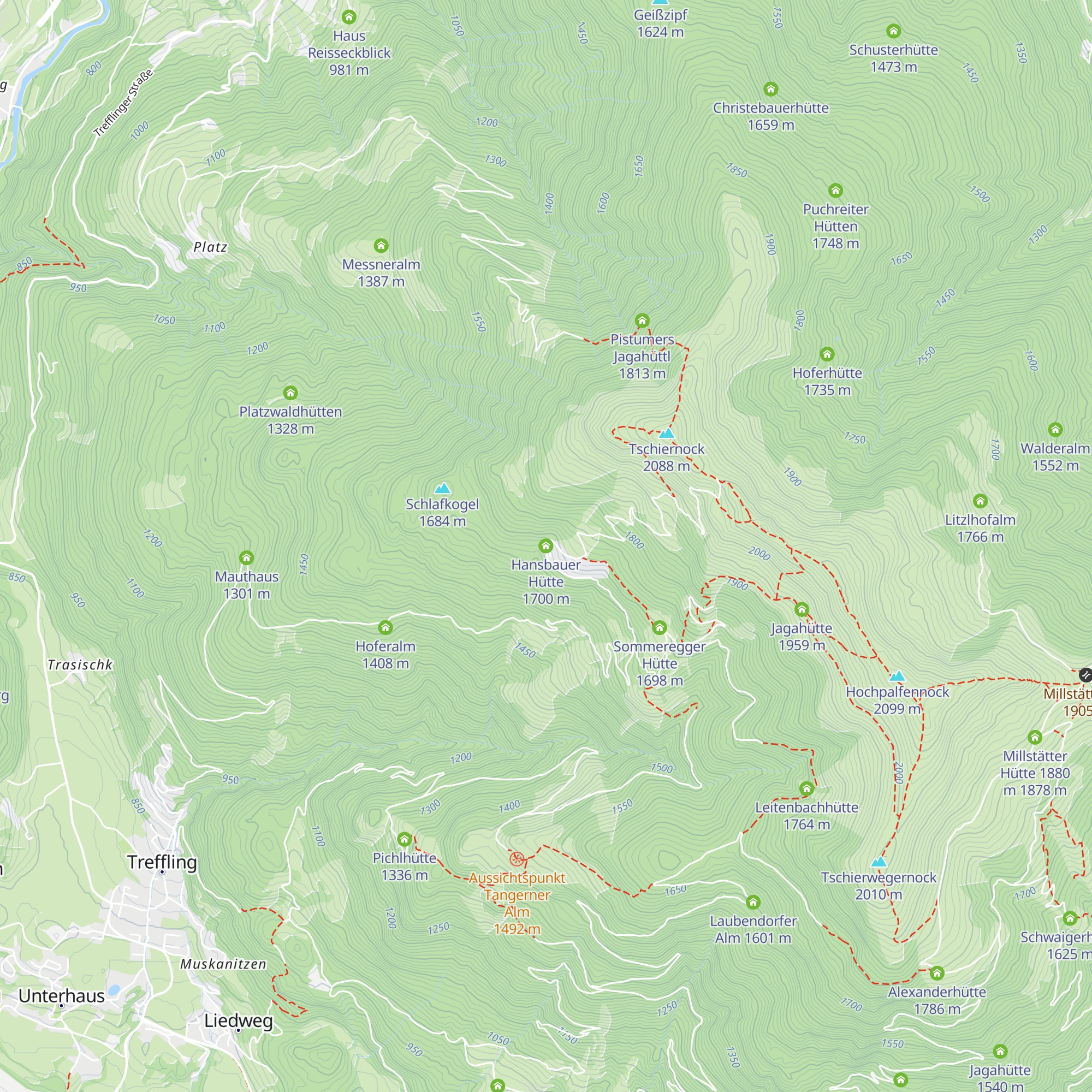 Hansbauer Hütte map