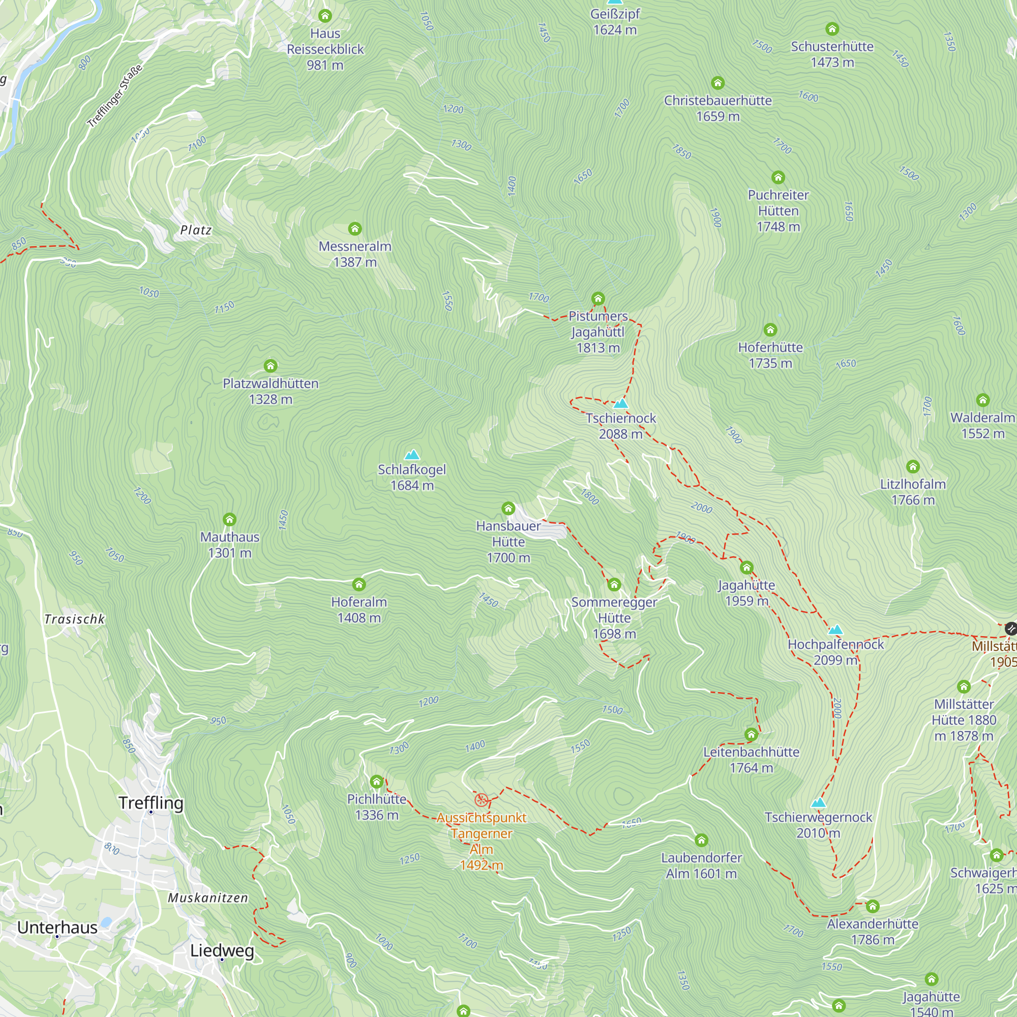 Hansbauer Hütte map