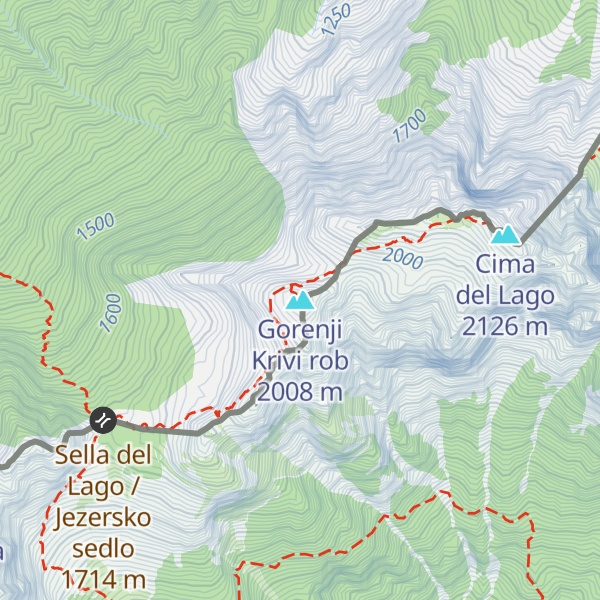 Map of Gorenji Krivi rob