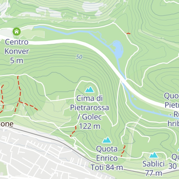 Map of Cima di Pietrarossa / Golec