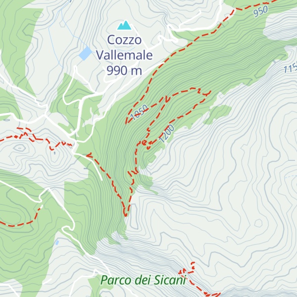 Map of Pizzo della Rondine